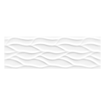 Keros Decorado White Mate Hojas 25x75 płytka ścienna z motywem fali