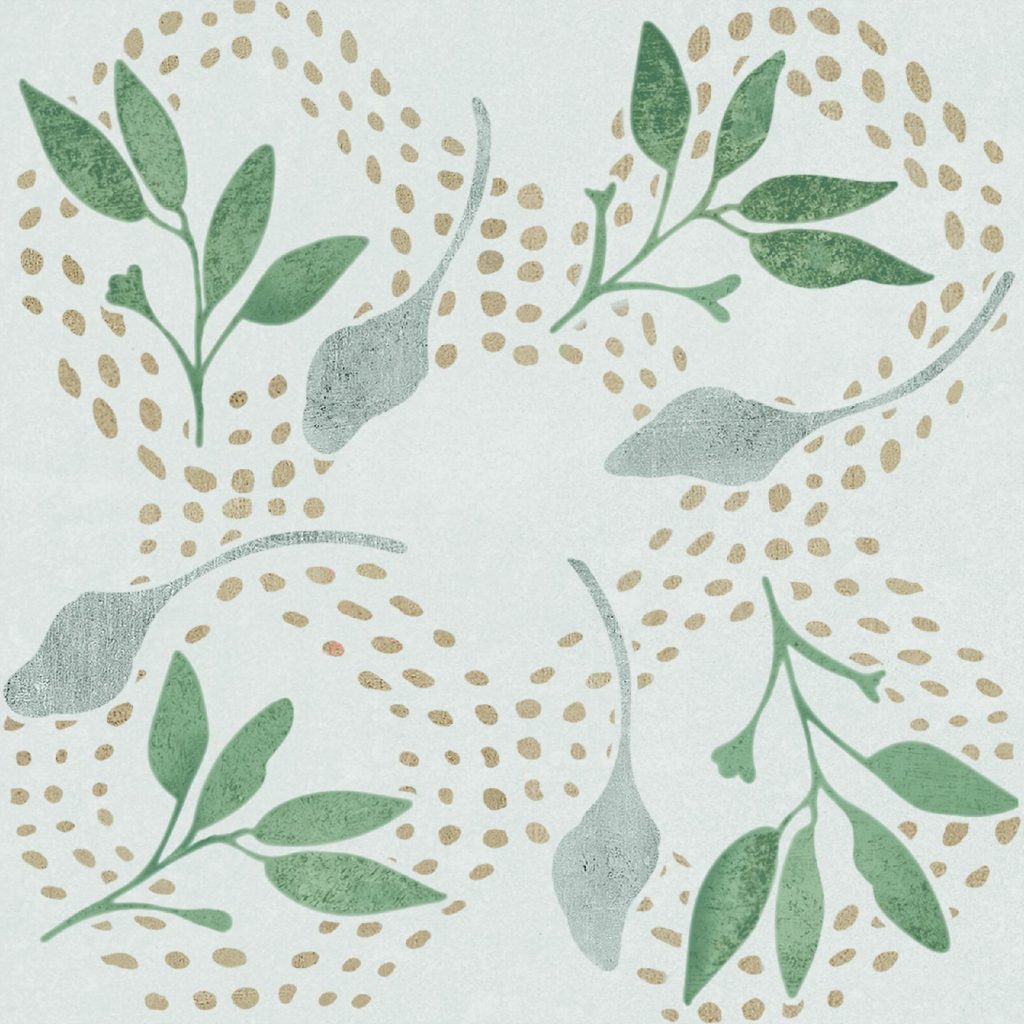 Harmony Dakar Oasis 12,3x12,3 delikatny, roślinny wzór