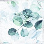 Harmony Mayolica Woods 14,8x14,8 płytka z niebieskimi kwiatami