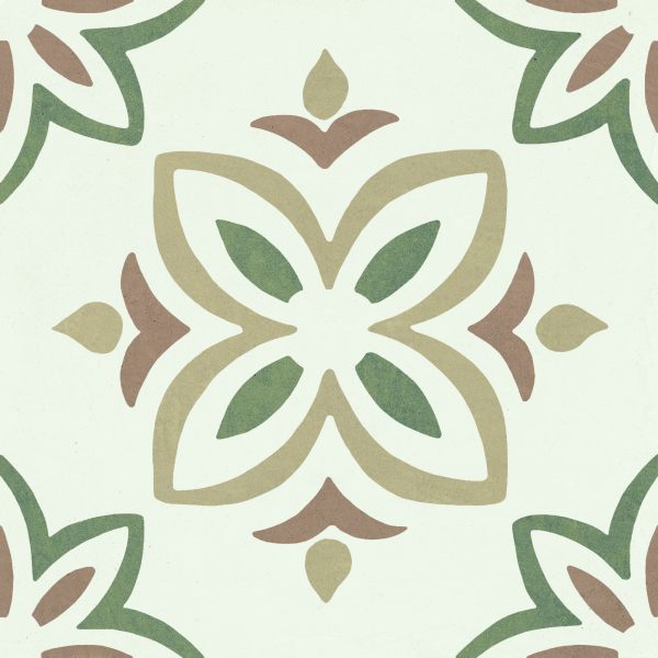 Harmony Provenza Green Bloom 22,3x22,3 płytka w stylu hiszpańskim