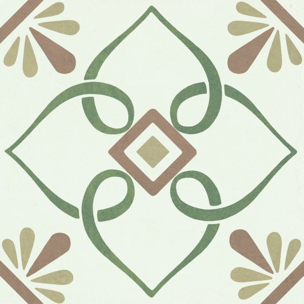 Harmony Provenza Green Petals 22,3x22,3 płytka w stylu hiszpańskim