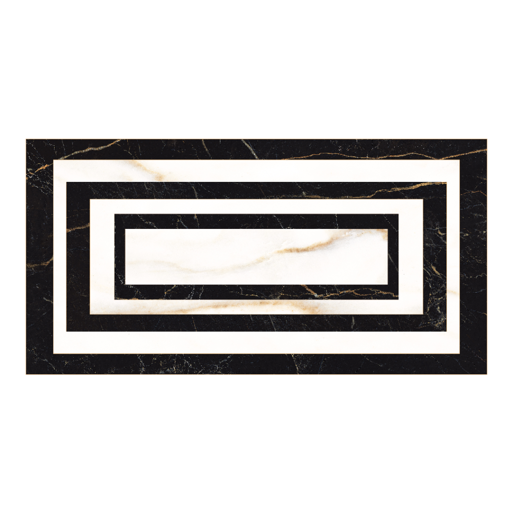 Ricchetti Golden Pure Luxury Black biało-czarna płytka 59,6x119,2