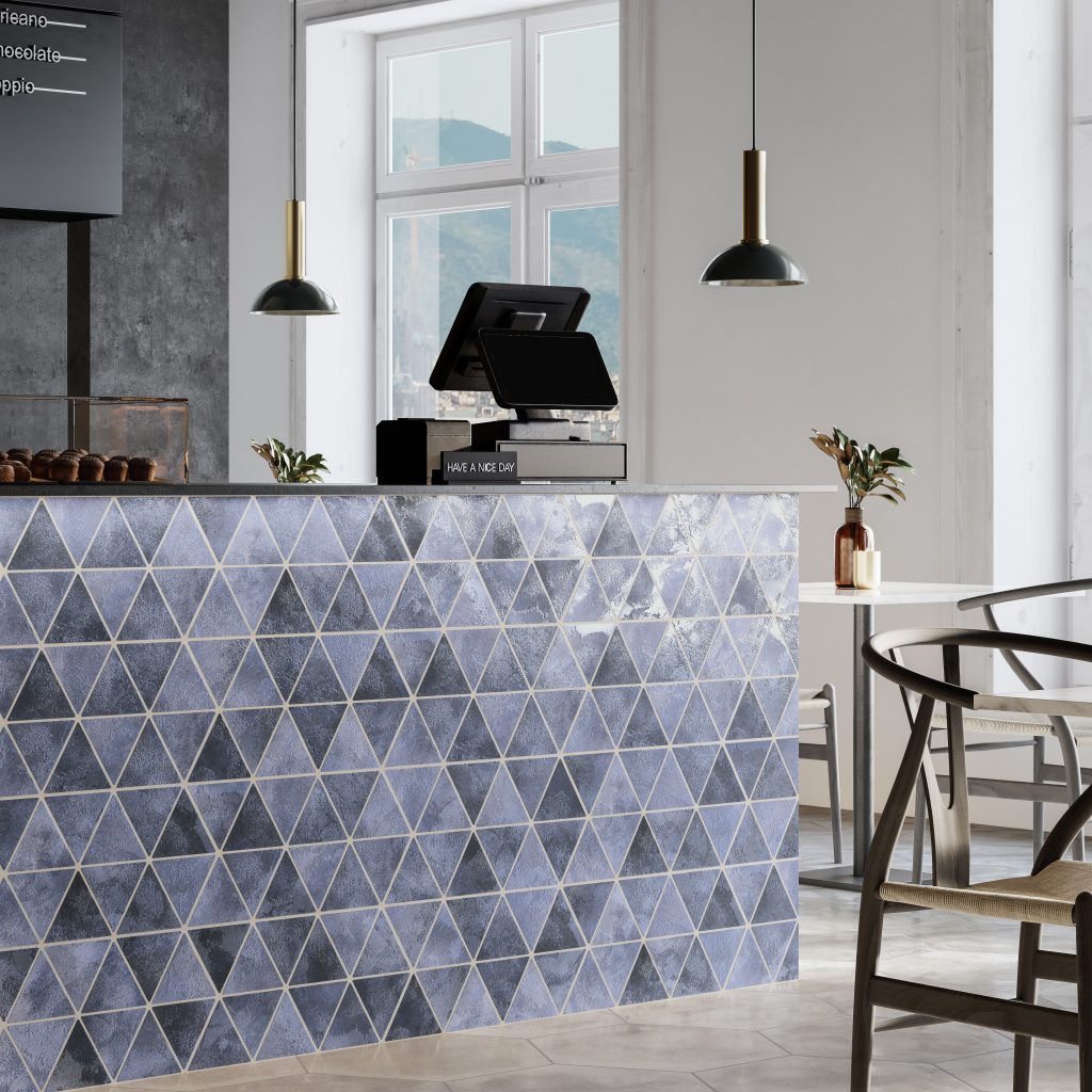 Realonda Triangle Craft Navy 48,5x28 płytka w trójkąty