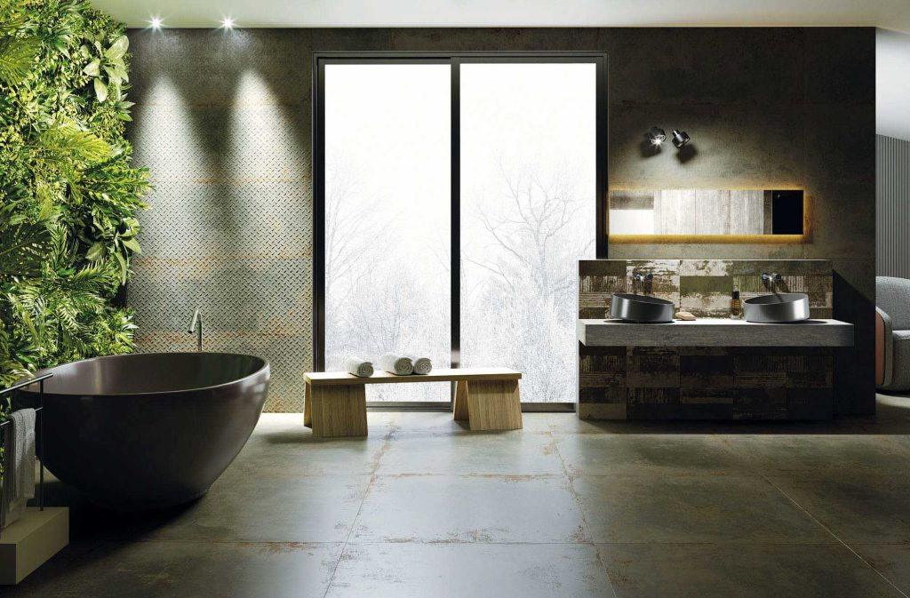 Aparici Flamed Green 59,55x59,55 płytka w stylu industrialnym 