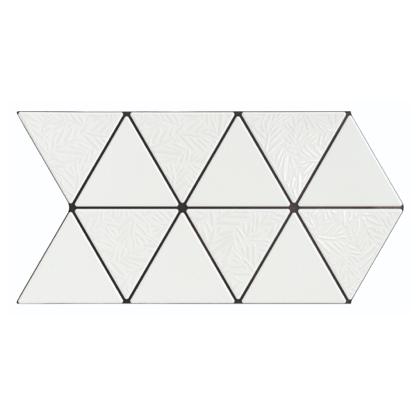 Realonda Triangle Deco Snow 48,5x28 płytka w trójkąty