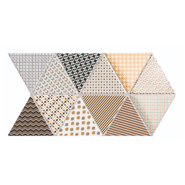 Realonda Triangle Glossy Patchwork 48,5x28 płytka w trójkąty