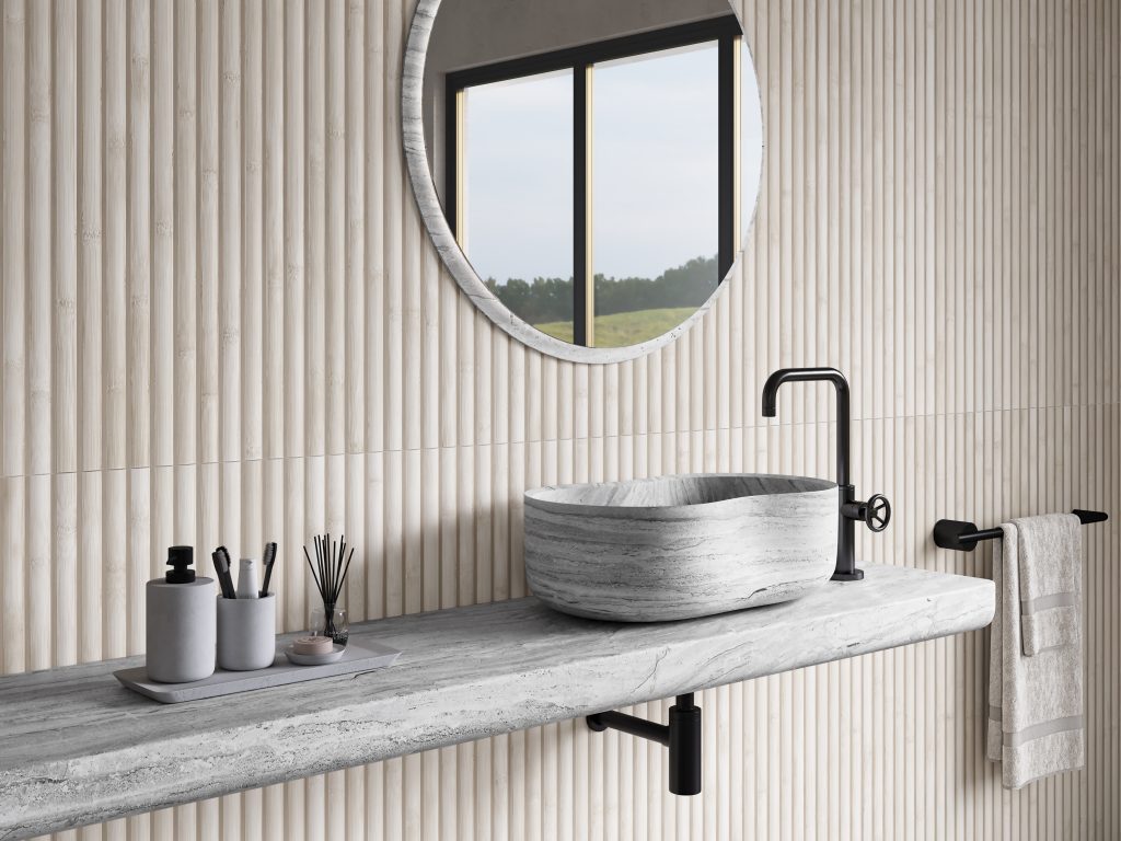 Realonda Bamboo White 40x120 dekoracja drewnopodobna