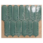 Natucer Palmetto Olive 7,2x19,5 płytka w kształcie retro