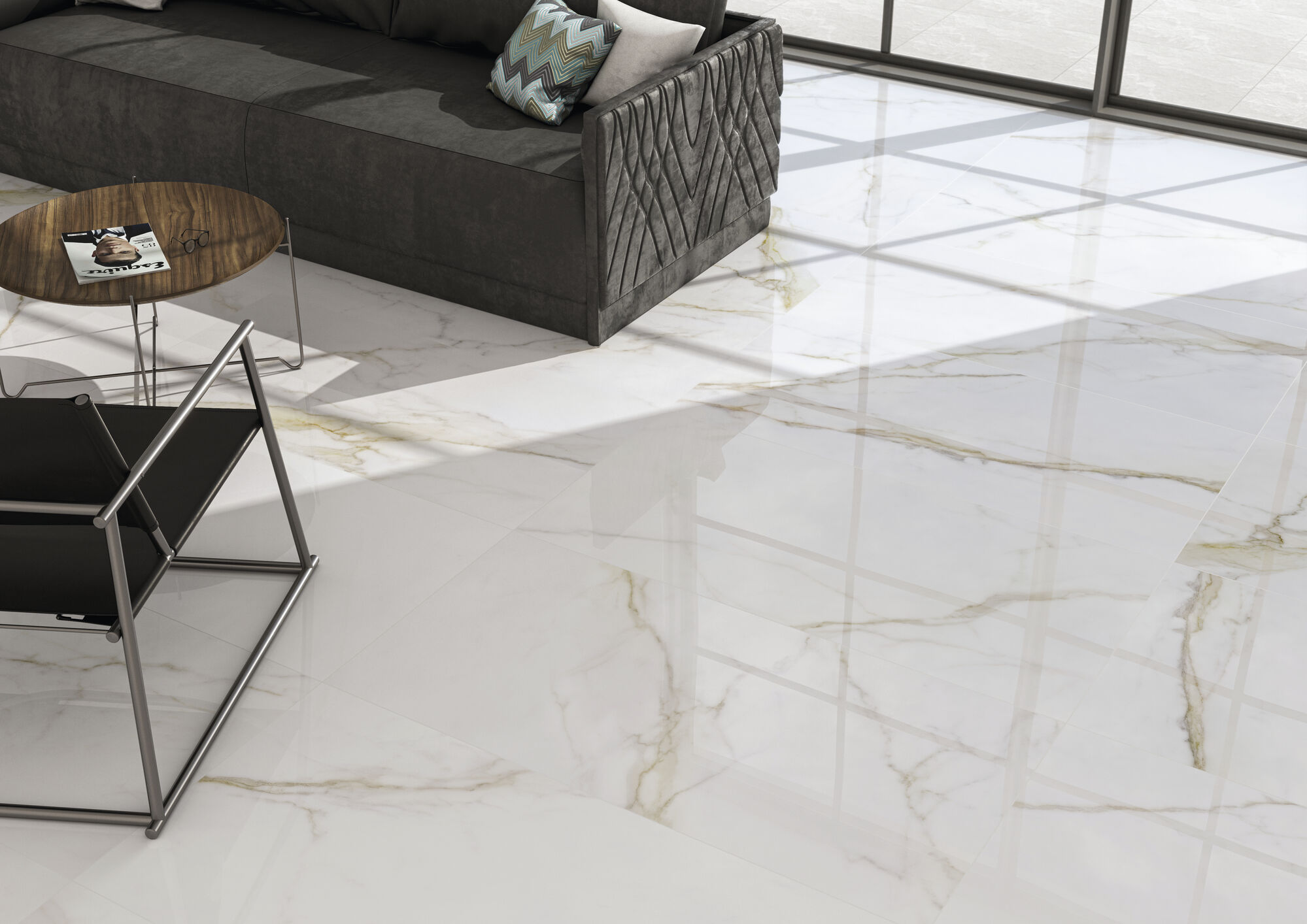 Cifre Diamond Gold Pulido 60x120 płytka ze złotą żyłką