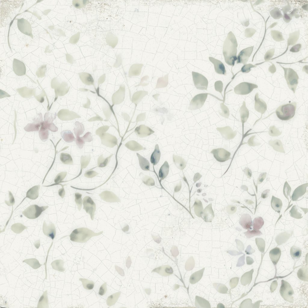 Harmony Mayolica Woods 14,8x14,8 płytka z niebieskimi kwiatami