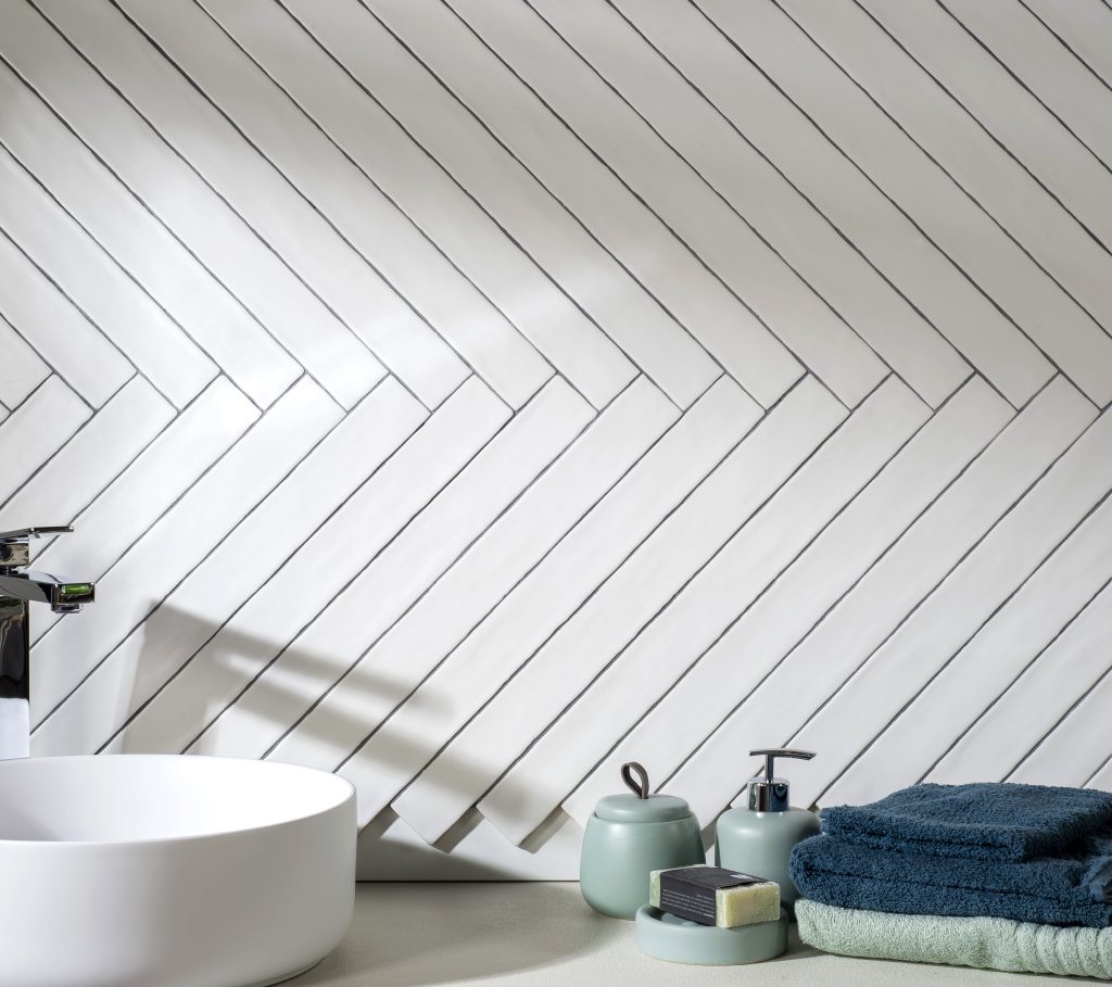 Amadis North White 5x50 długa płytka cegiełka