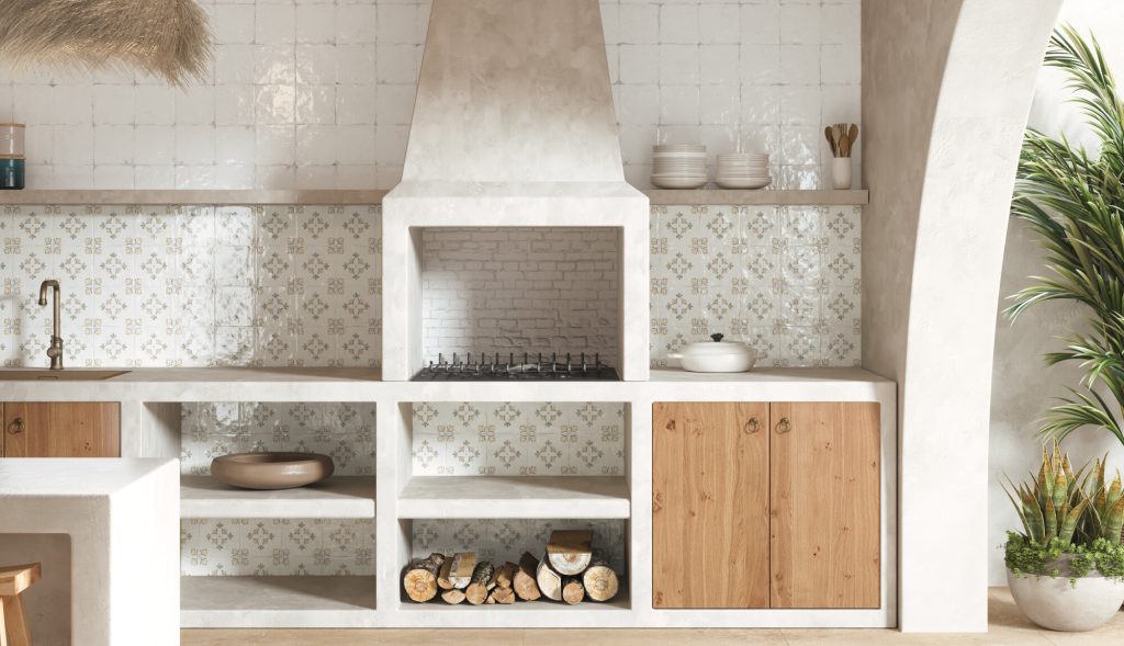 Harmony Mayolica Flower 14,8x14,8 płytka z motywem kwiatowym