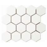 Amadis Art Deco Matt White 32x28 płytka heksagonalna