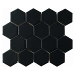Amadis Art Deco Matt Black 32x28 płytka heksagonalna