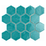 Amadis Art Deco Aquamarine 32x28 płytka heksagonalna