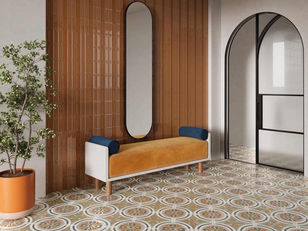 Harmony Elipse Clay 4,8x14,6 mała płytka cegiełka