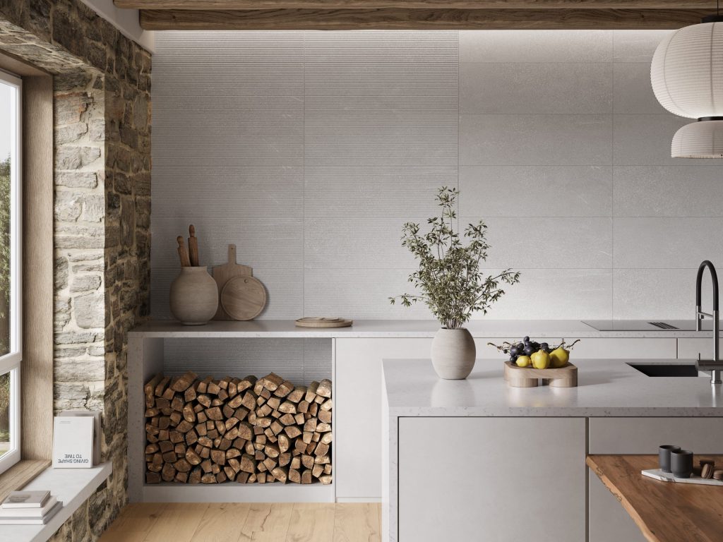 Fanal Velez White Relieve 31,6x90 płytka ścienna