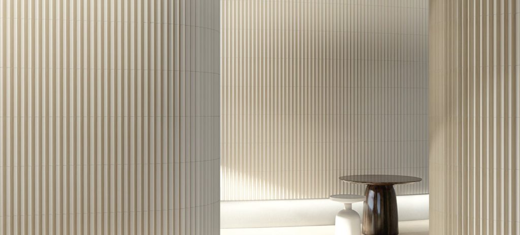 Natucer Dynamic Angle Two Cream 12,5x30 płytka trójwymiarowa