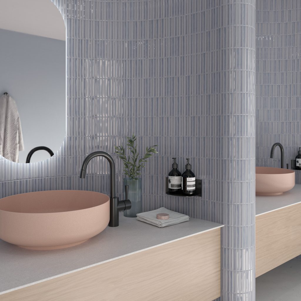 Wow Colour Notes Bars Viola 12,5x25 płytka trójwymiarowa