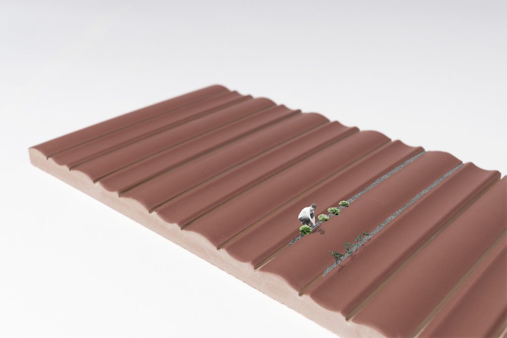 Wow Faces Bars Henna 12,5x25 płytka trójwymiarowa