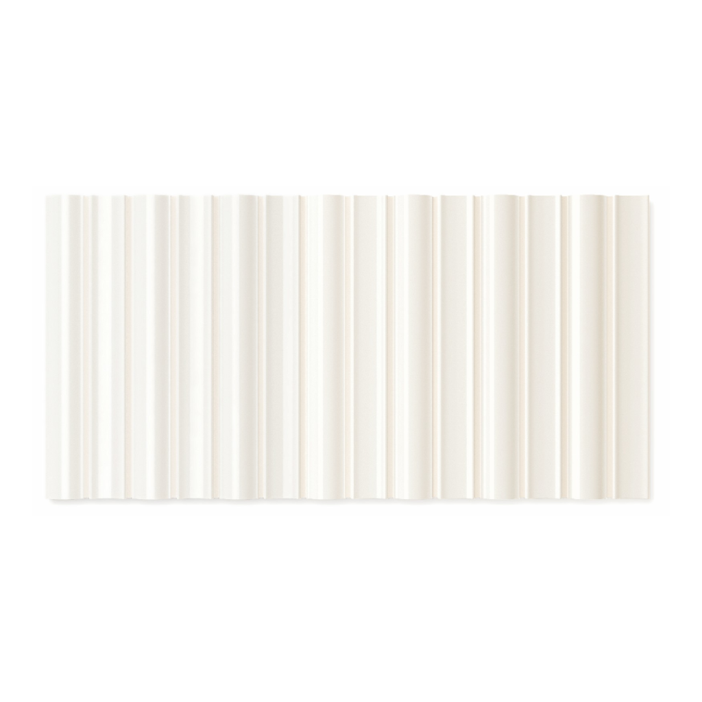 Wow Faces Bars White Gloss 12,5x25 płytka trójwymiarowa