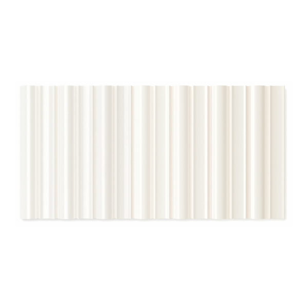 Wow Faces Bars White Gloss 12,5x25 płytka trójwymiarowa