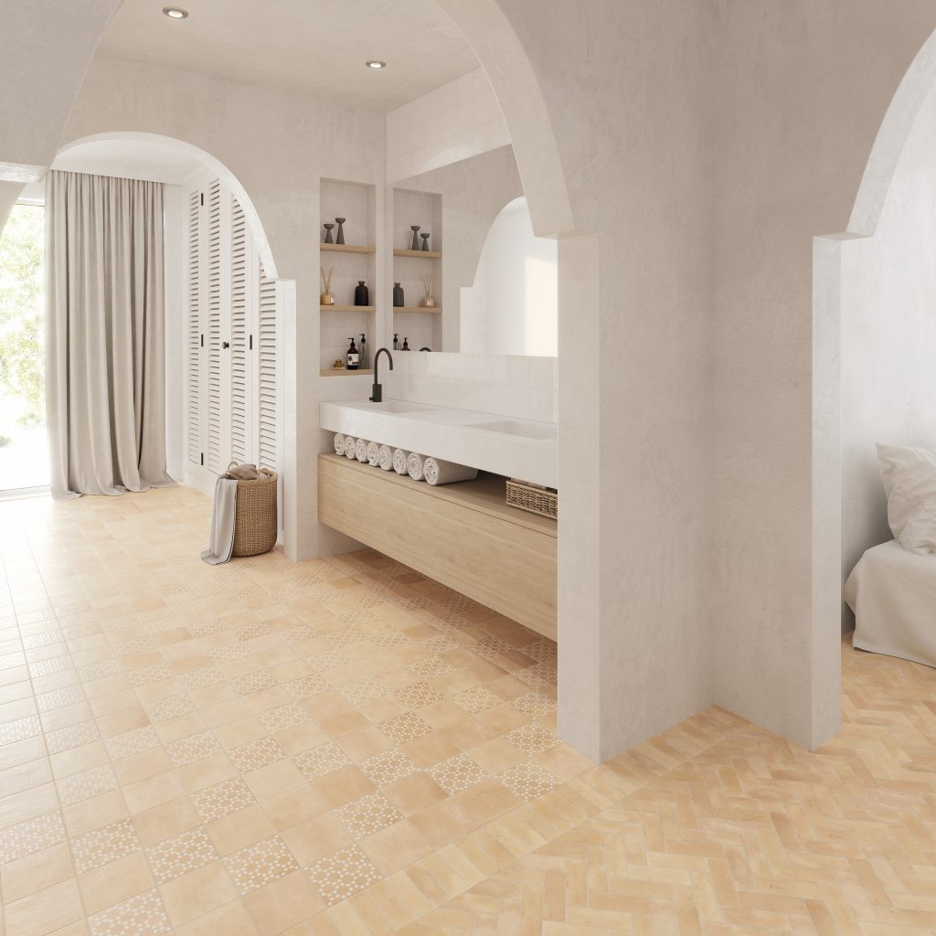 Wow Bejmat Decor Biscuit White 15x15 płytka dekoracyjna