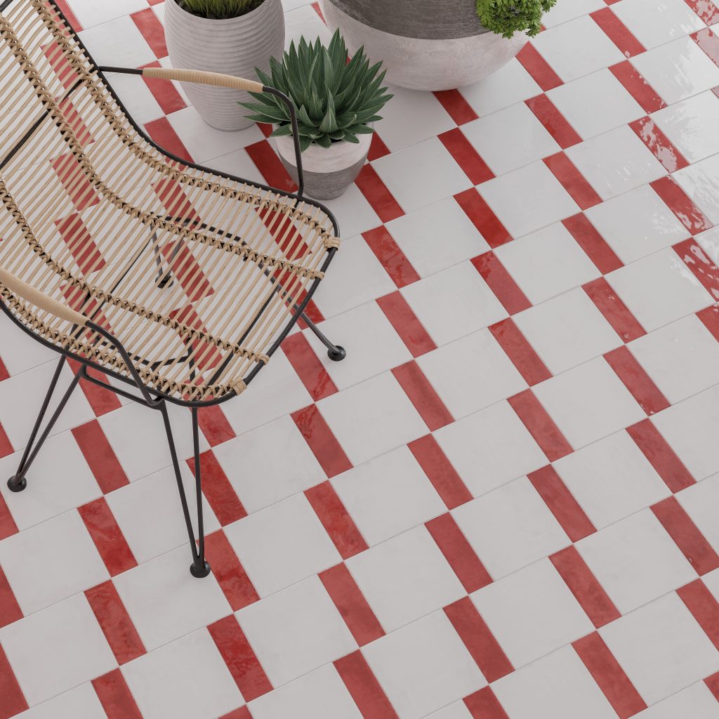 Wow Bejmat Carmin 5x15 płytka cegiełka w połysku