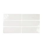 Wow Bejmat White 5x15 płytka cegiełka w połysku