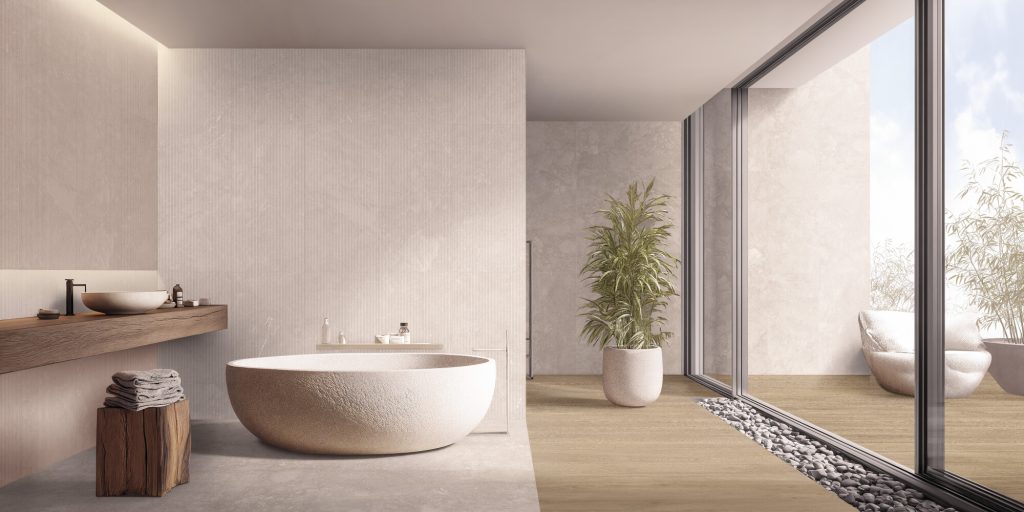 Museum Serene Sand ST/100x275/R płytka imitująca włoski kamień