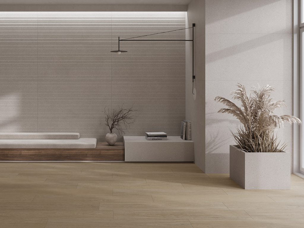 Fanal Calm Soul Ash 120x120 minimalistyczna płytka